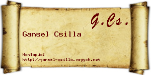Gansel Csilla névjegykártya